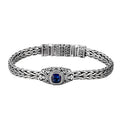 Hand-woven Blue Zircon Bracelet in 925 Sterling Silver (Copy)