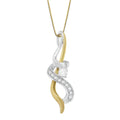 Espira 10K Two-tone Gold 1/5 cttw Diamond Intertwined Swirl Pendant Necklace (J-K, I1-I2) (Copy)
