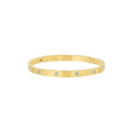 BG308G B.Tiff 8-Stone Matte Gold Bangle Bracelet