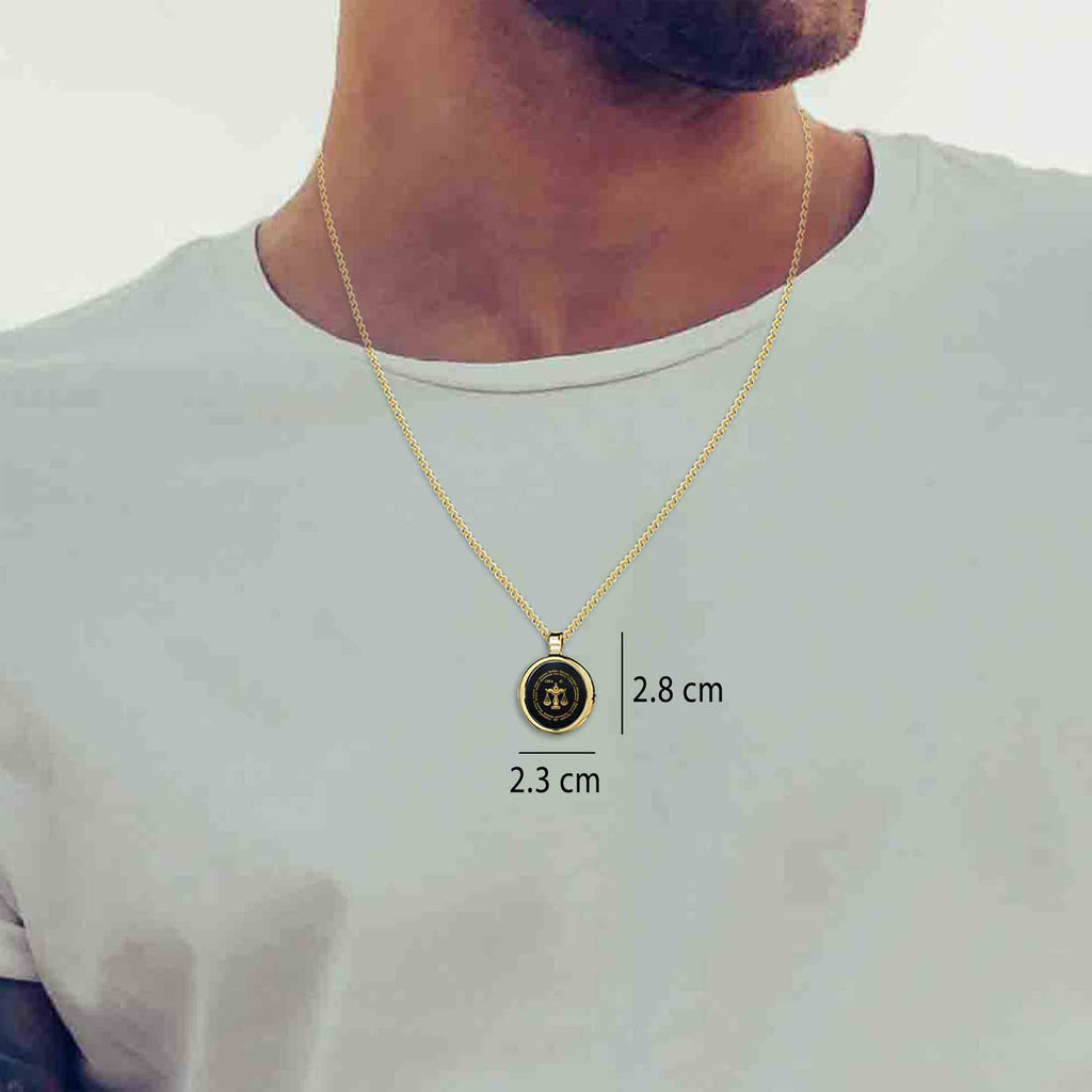 Libra Necklaces for Lovers of the Zodiac 24k Gold Inscribed (Copy)