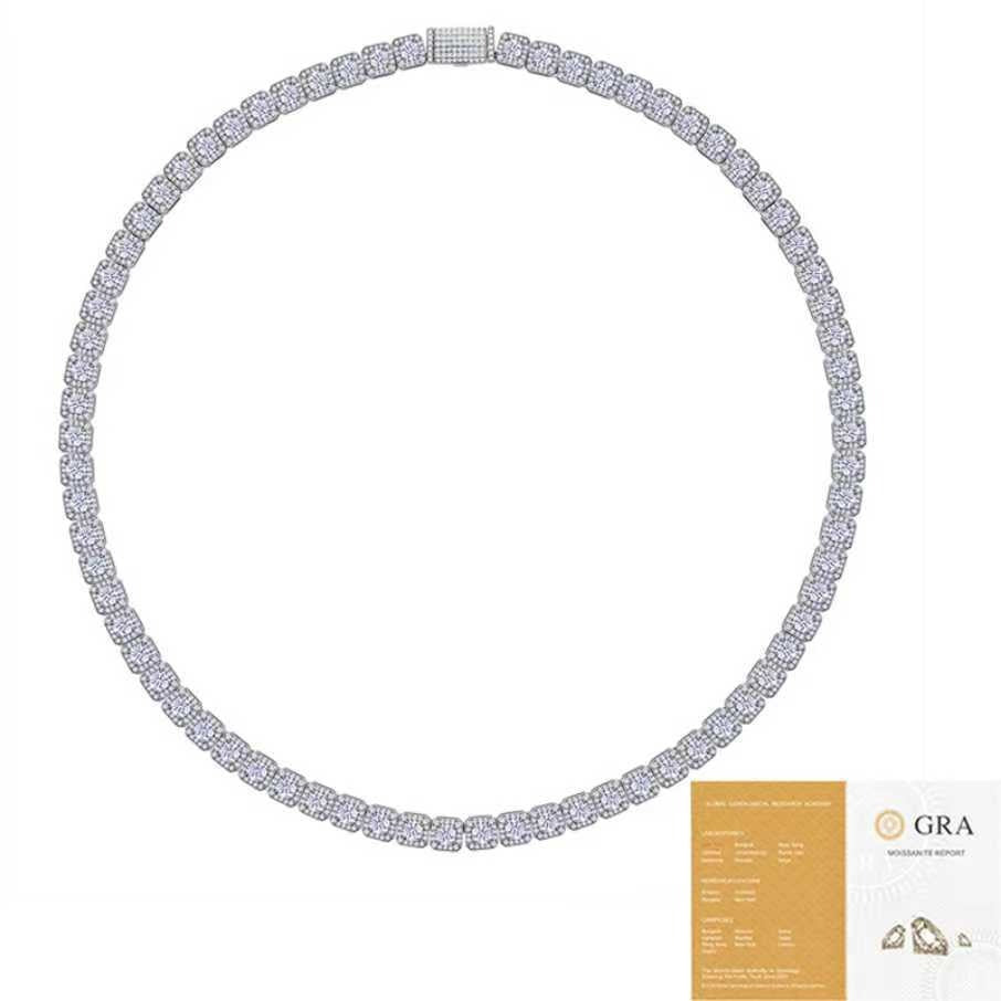 Square Rock Candy Moissanite Cuban Chain Necklace (Copy)