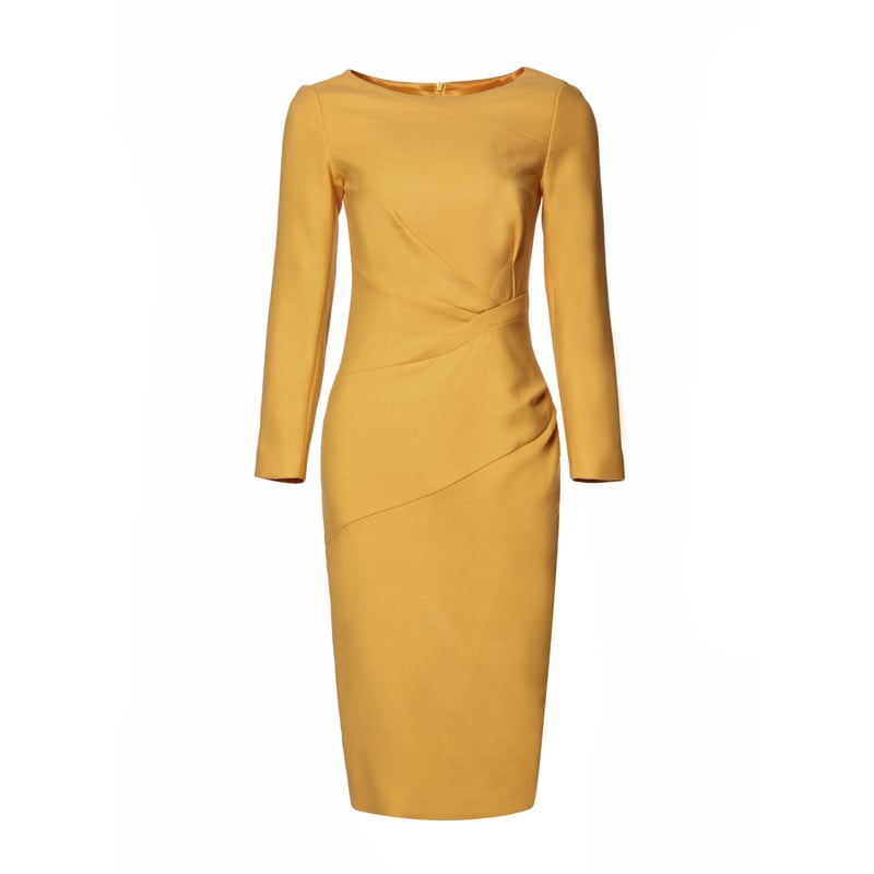 French Yellow Waist Business Dress (Copy)