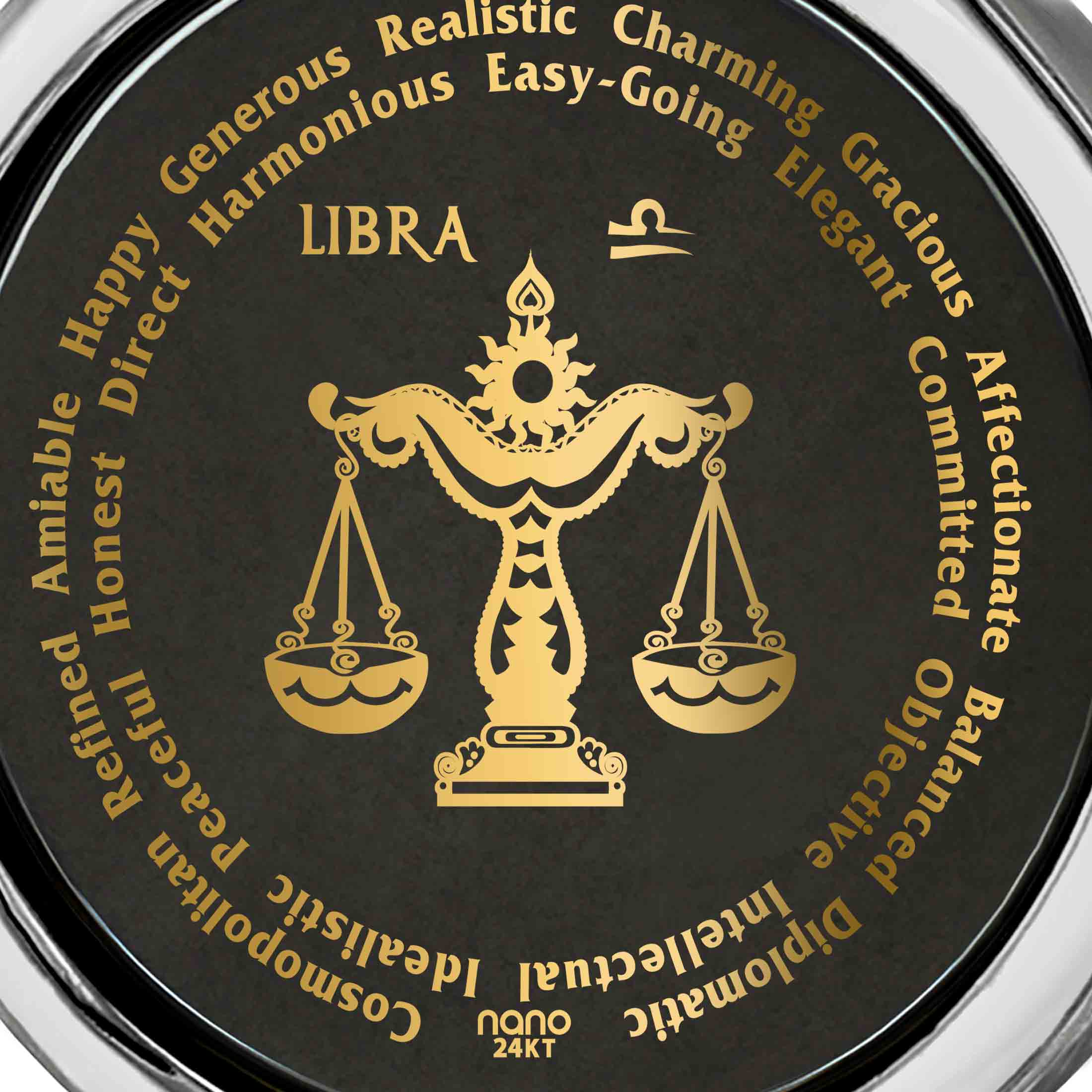 Libra Necklaces for Lovers of the Zodiac 24k Gold Inscribed (Copy)