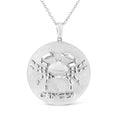 .925 Sterling Silver Diamond Accent Cancer Zodiac Design 18" Pendant Necklace Medallion (K-L Color, I1-I2 Clarity) (Copy)