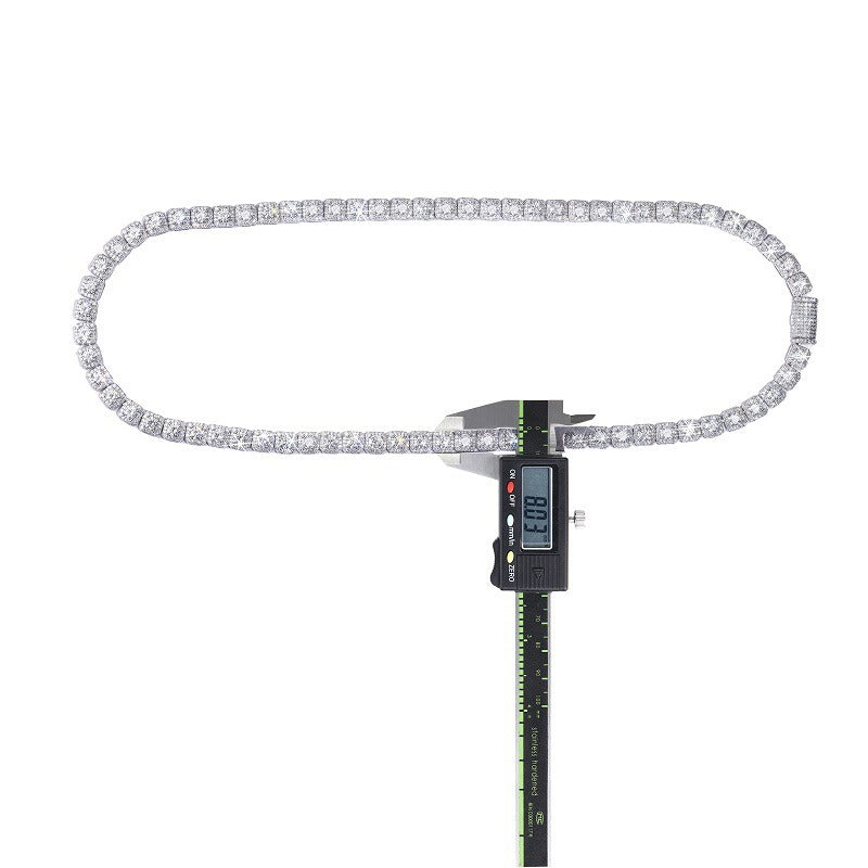 Square Rock Candy Moissanite Cuban Chain Necklace (Copy)