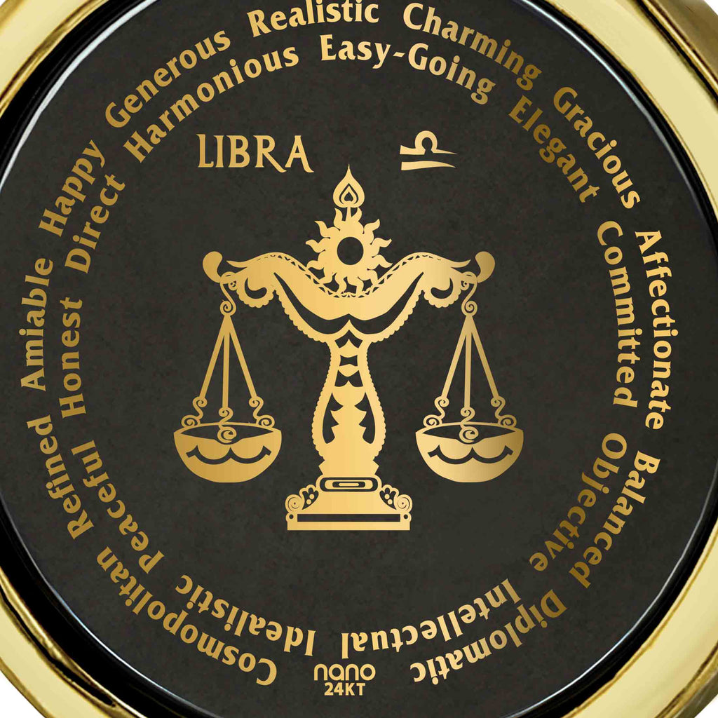 Libra Necklaces for Lovers of the Zodiac 24k Gold Inscribed (Copy)