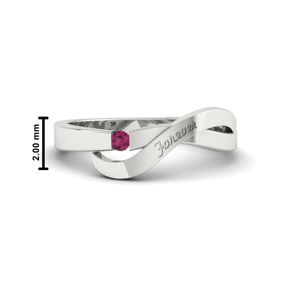 Swirl Love Mens Wedding Ring