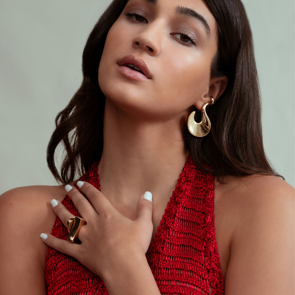 Valentina Abstract Hook Drop Earrings